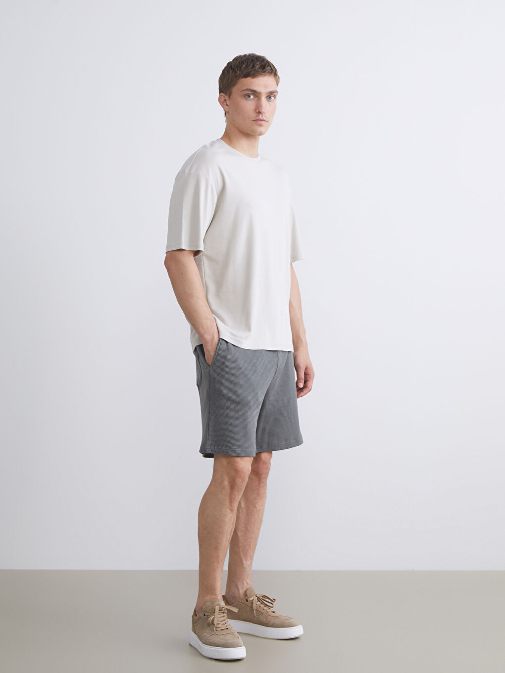 LCW Vision Standard Pattern Combed Cotton Men's Shorts -S5S380Z8-13E