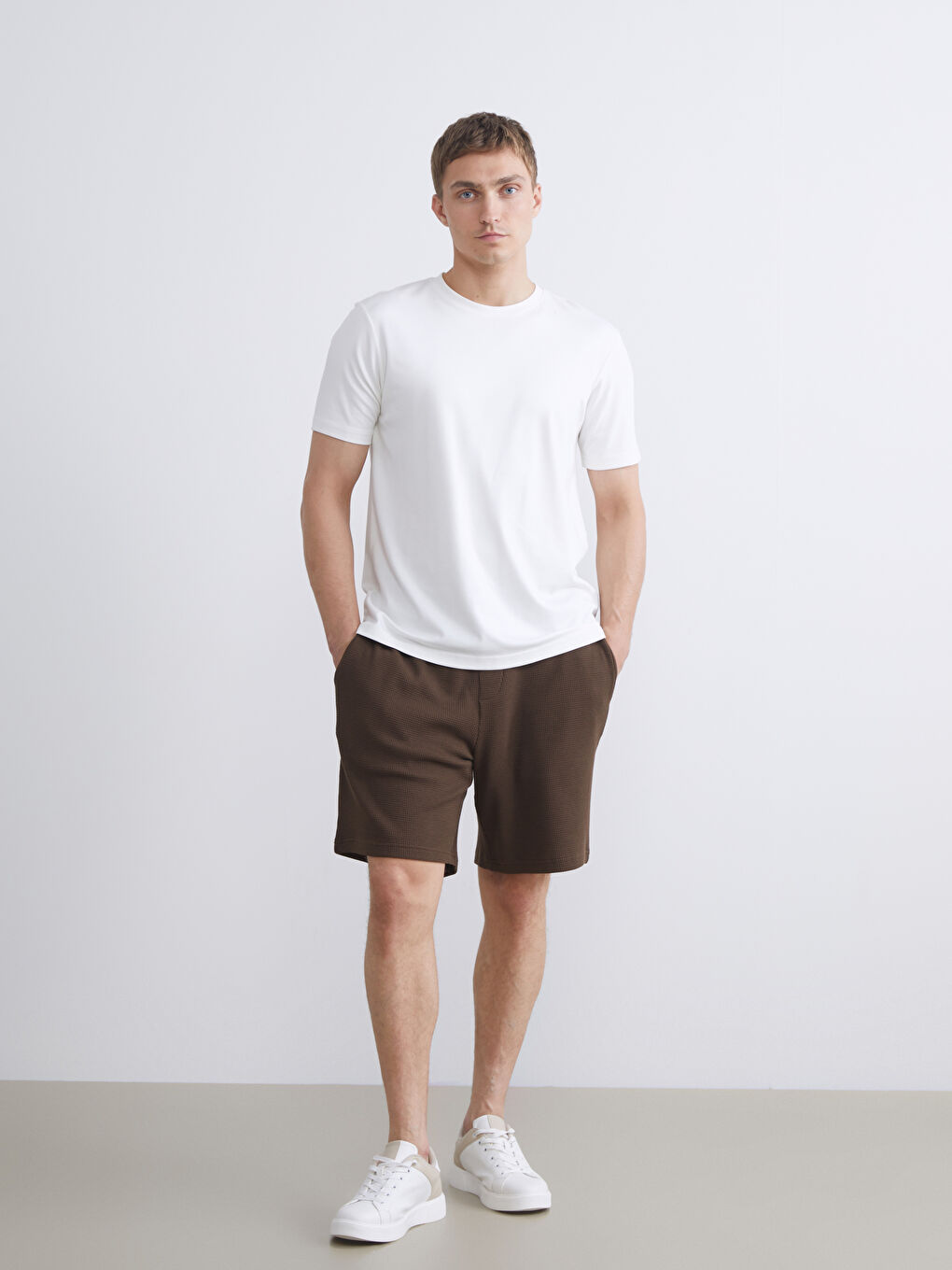LCW Vision Standard Pattern Combed Cotton Men's Shorts -S5S380Z8-1FY