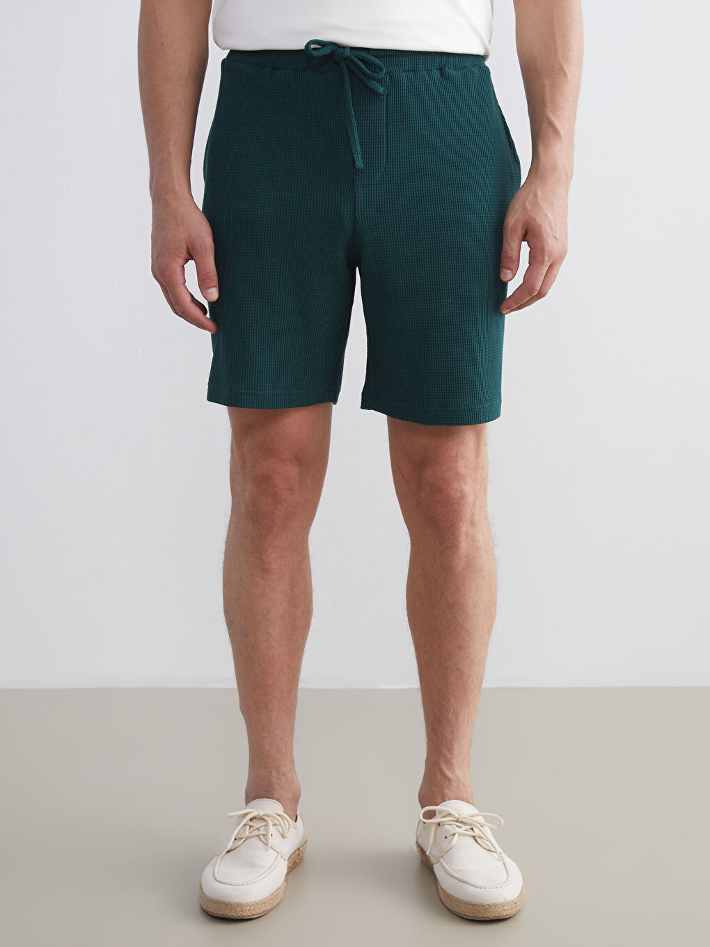 LCW Vision Standard Pattern Combed Cotton Men's Shorts -S5S380Z8-ELQ