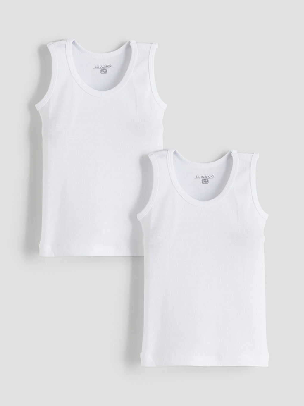 Beyaz Basic Erkek Çocuk Atlet 2'li