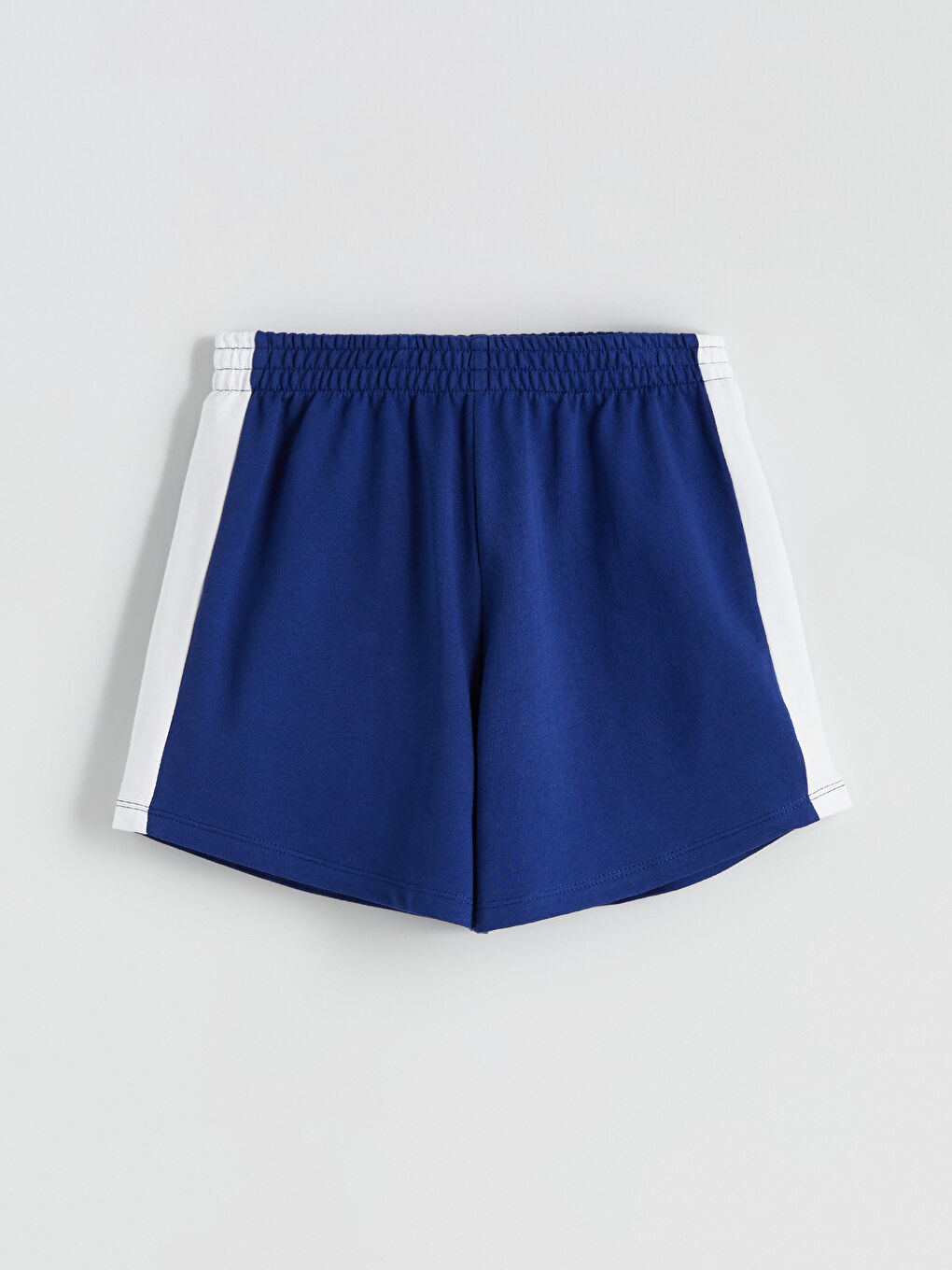 Lacivert Beli Lastikli Kız Çocuk Şort