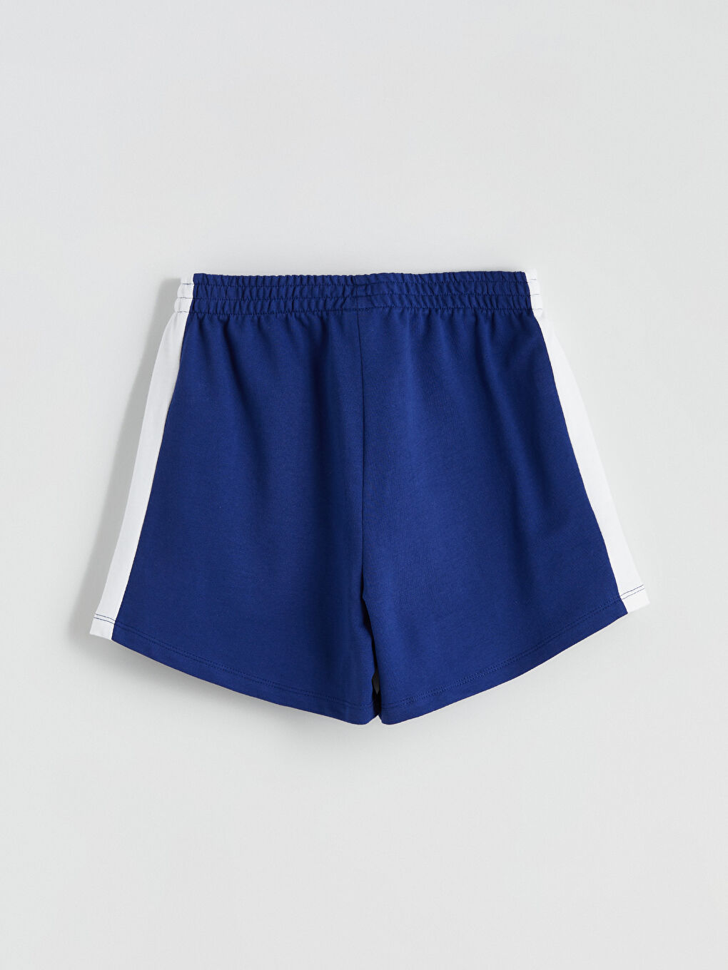 Lacivert Beli Lastikli Kız Çocuk Şort-1