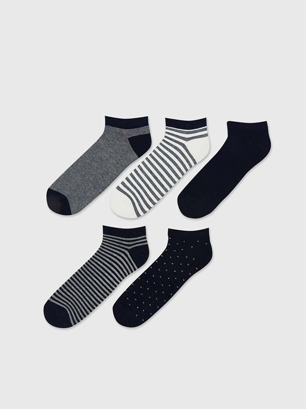 Striped Men's Trainer Socks 5 Pack