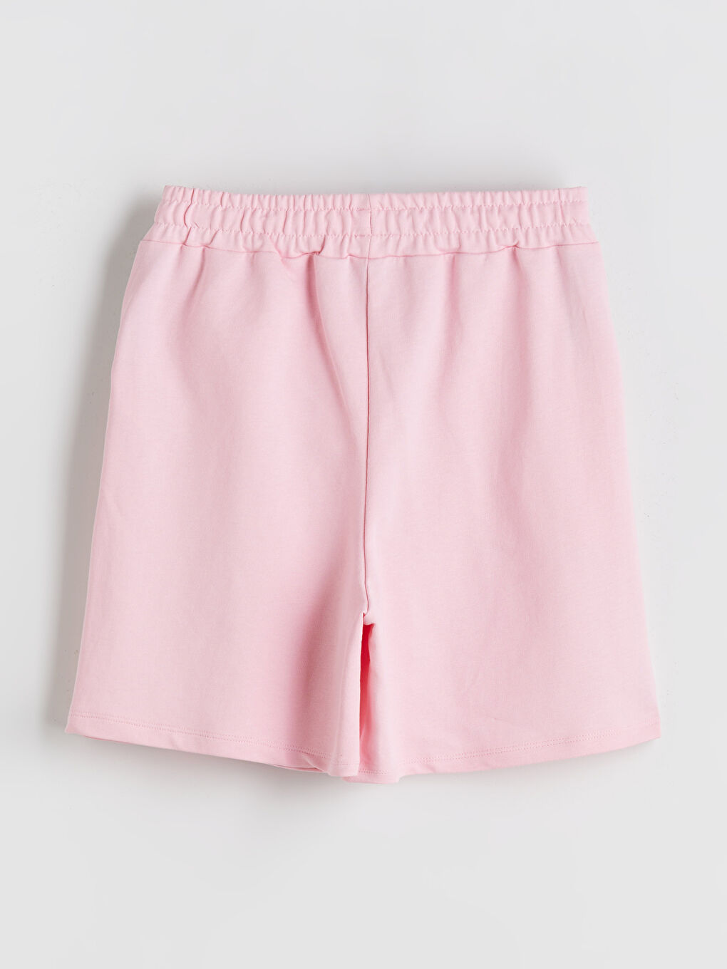 Pembe Beli Lastikli Kadın Şort-5