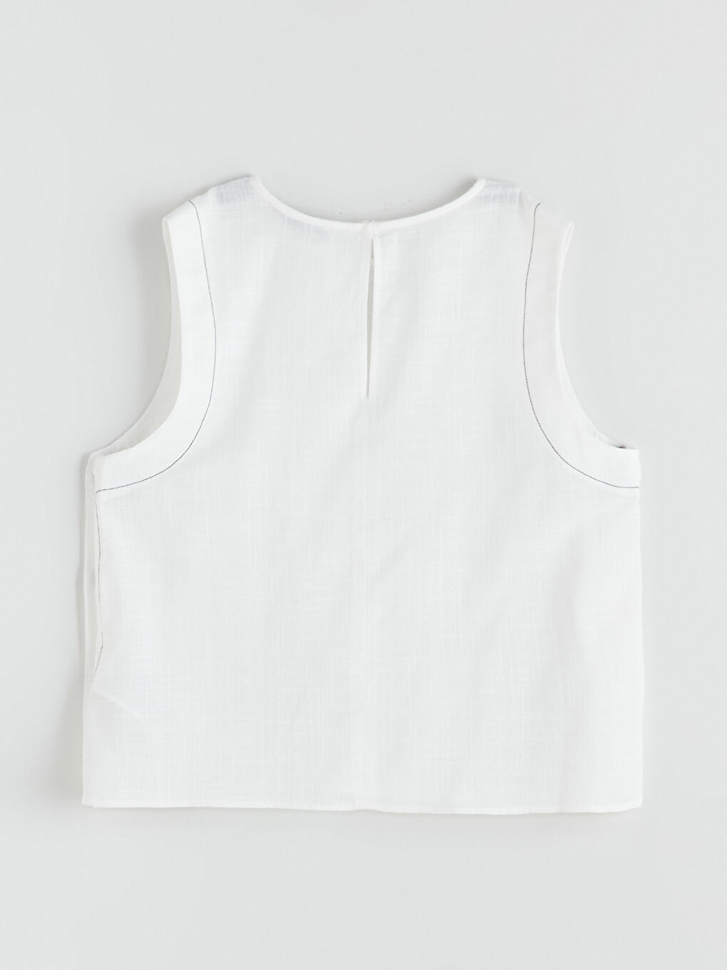 Ekru Bisiklet Yaka Düğmeli Bluz-5