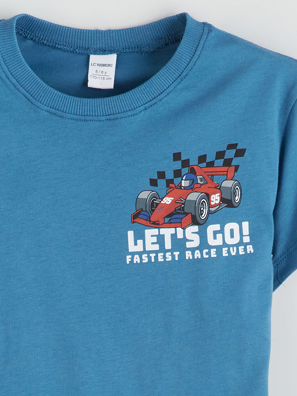 LCW Kids Crew Neck Car Printed Boys' T-Shirt -S5S420Z1-KBY