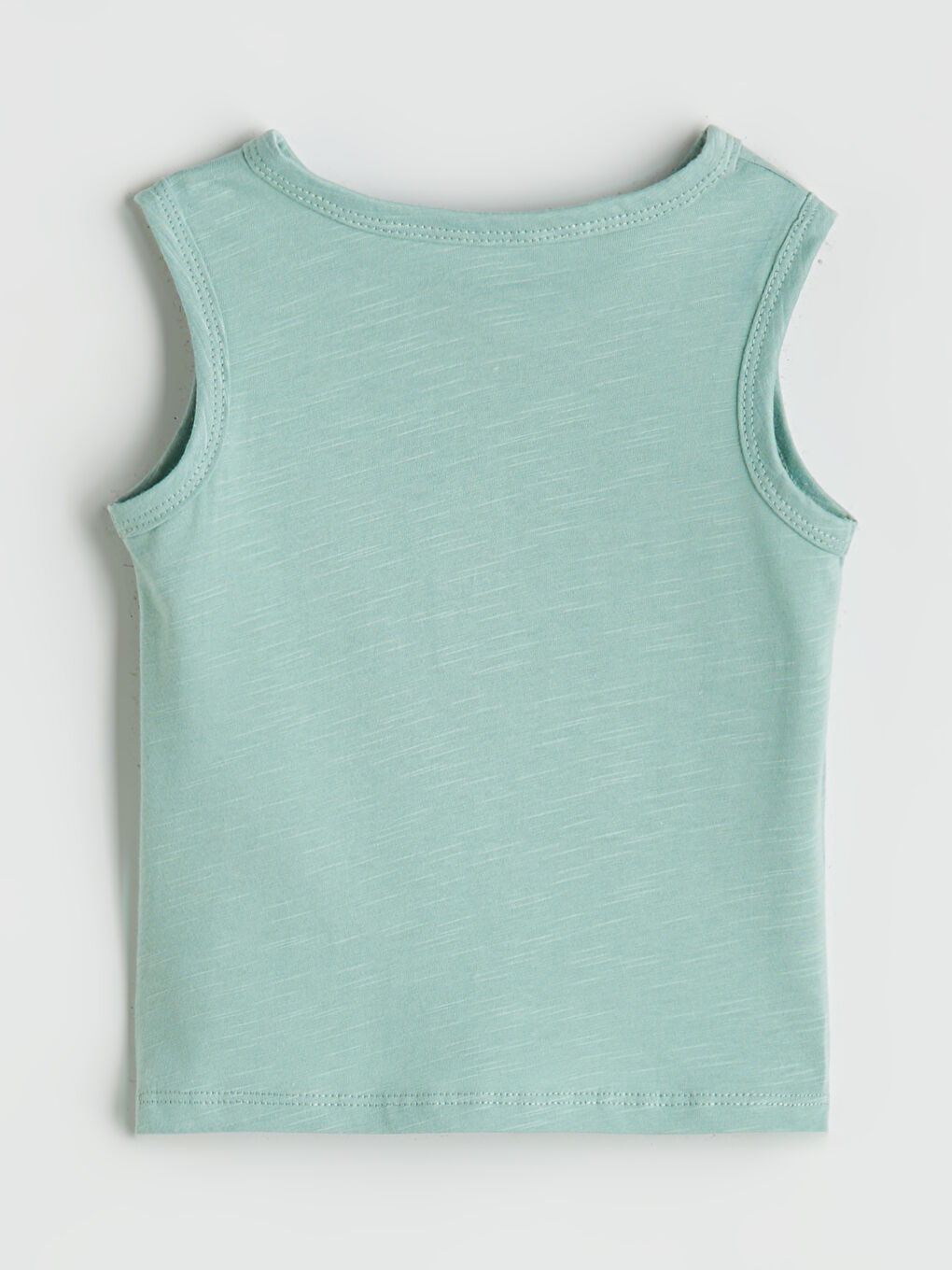 Ekru Bisiklet Yaka Baskılı Erkek Bebek Atlet 2'li-4