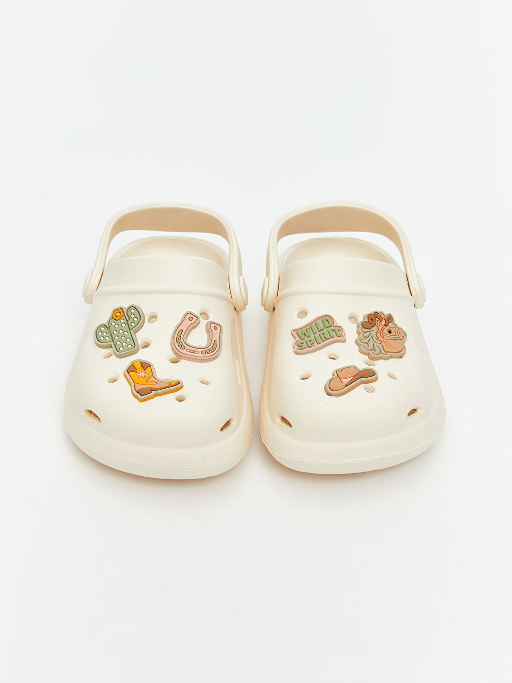 Bej Baskılı Kız Çocuk Plaj Sandaleti-2