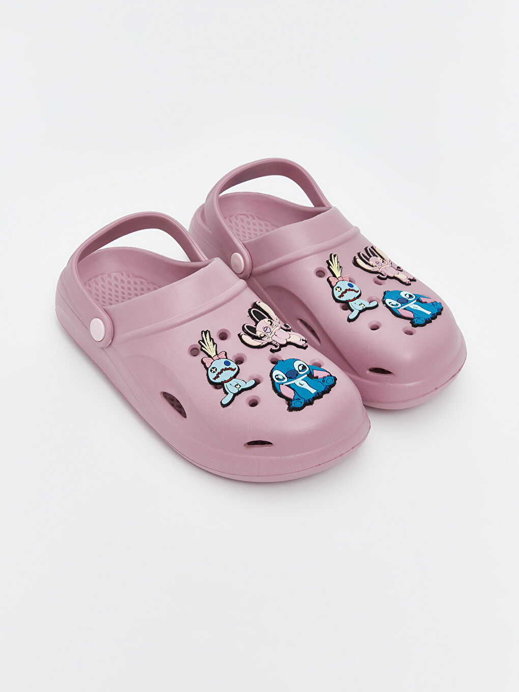 Pembe Lilo ve Stitch Baskılı Kız Çocuk Sabo Terlik