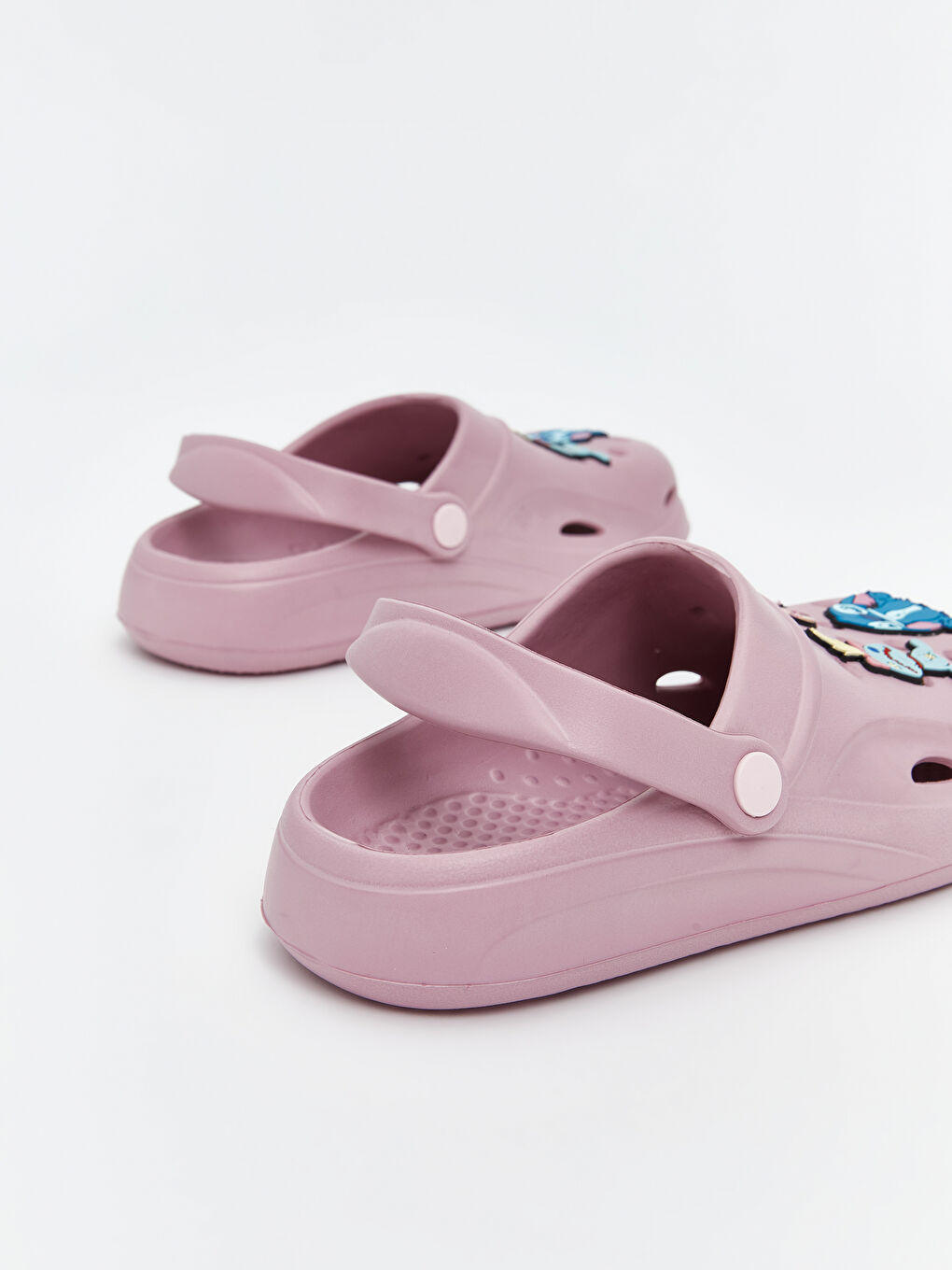 Pembe Lilo ve Stitch Baskılı Kız Çocuk Sabo Terlik-4