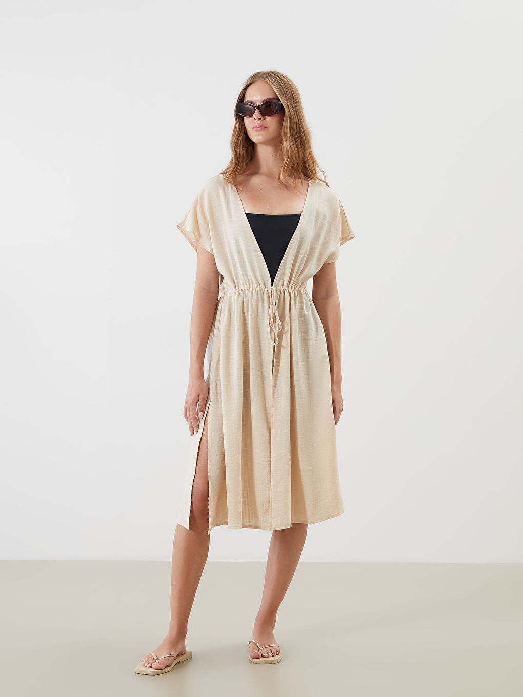 LCW DREAM Woman ECRU Beach Dress -S5S451Z8-FDU
