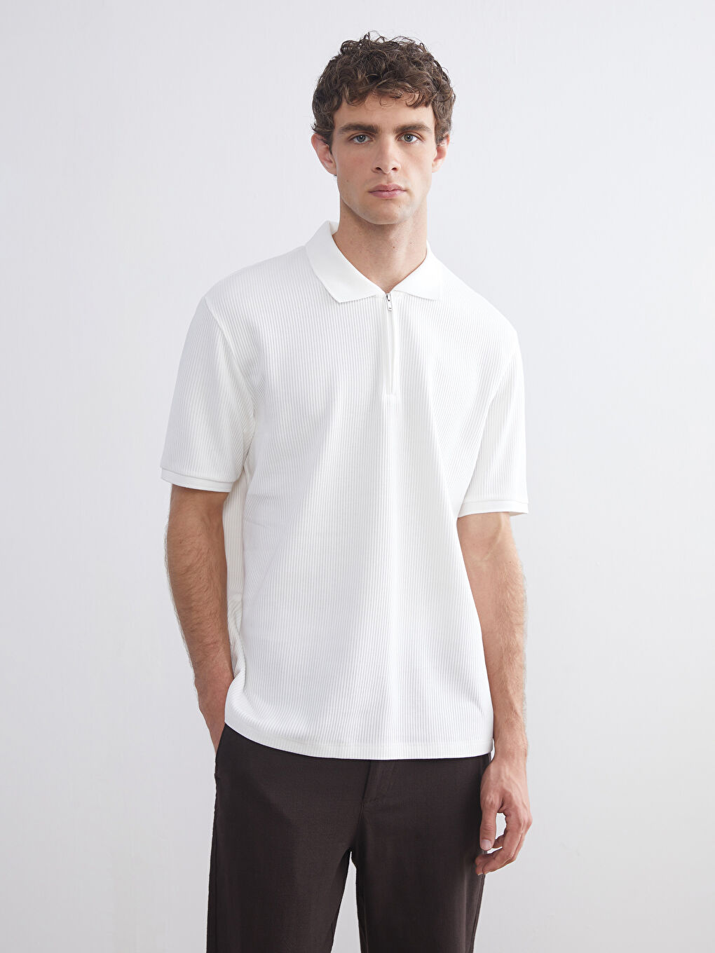 Polo Neck Jersey Men's T-Shirt