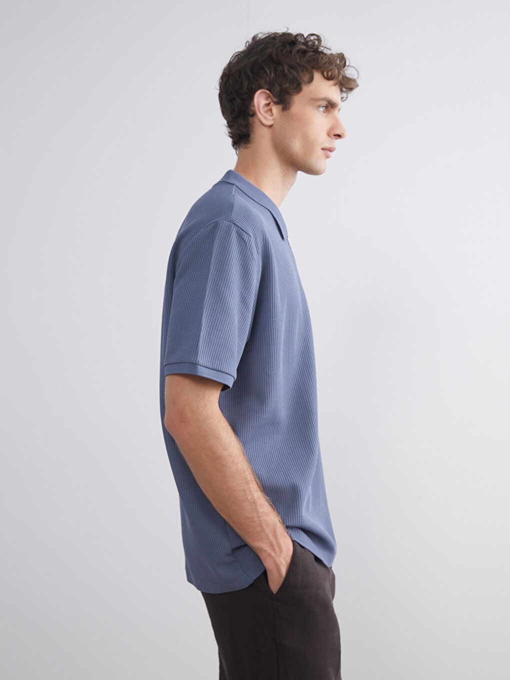 Polo Neck Jersey Men's T-Shirt-1
