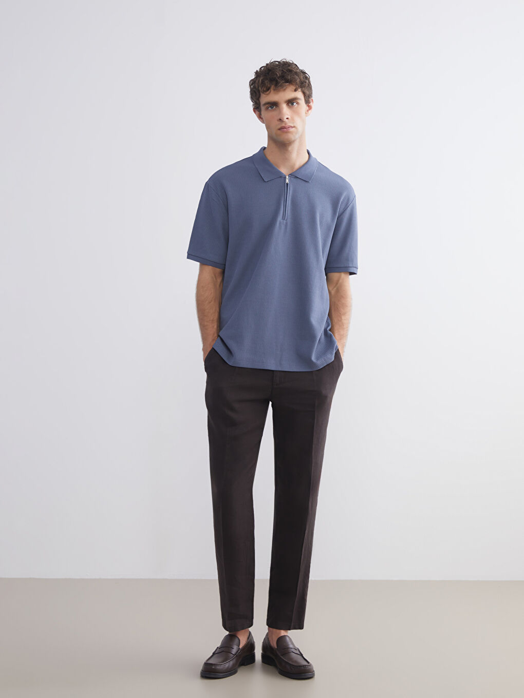 Polo Neck Jersey Men's T-Shirt-2