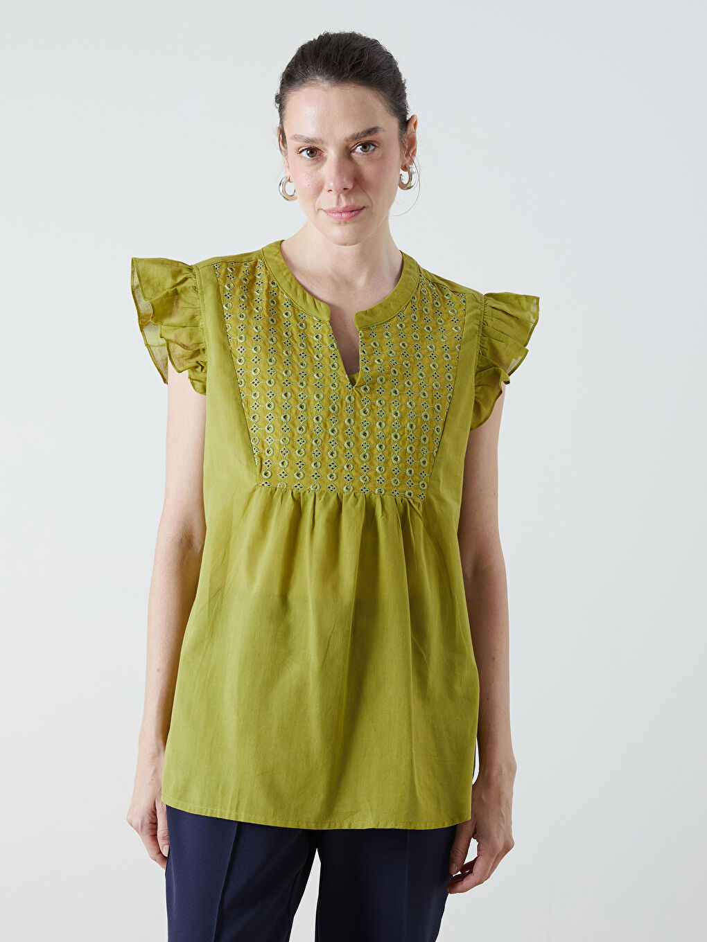 LCW Grace Woman GREEN Blouse -S5S456Z8-12N
