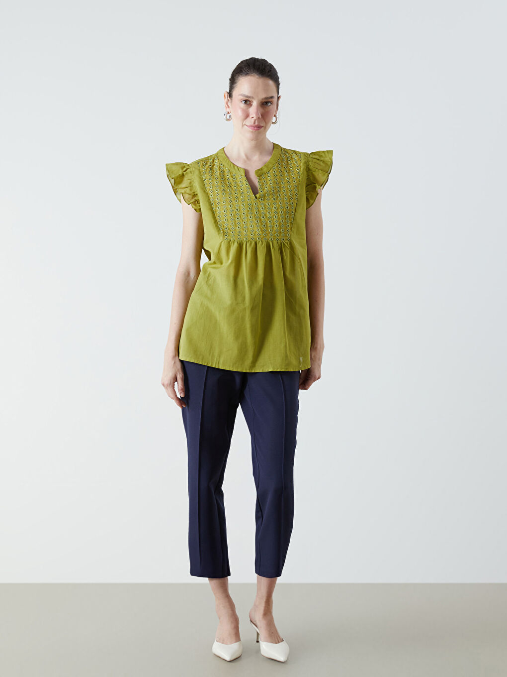 LCW Grace Woman GREEN Blouse -S5S456Z8-12N