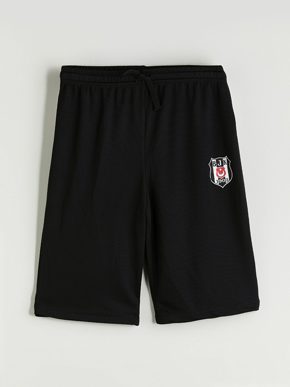 Siyah Bisiklet Yaka Beşiktaş Baskılı Erkek Çocuk Atlet ve Şort-4