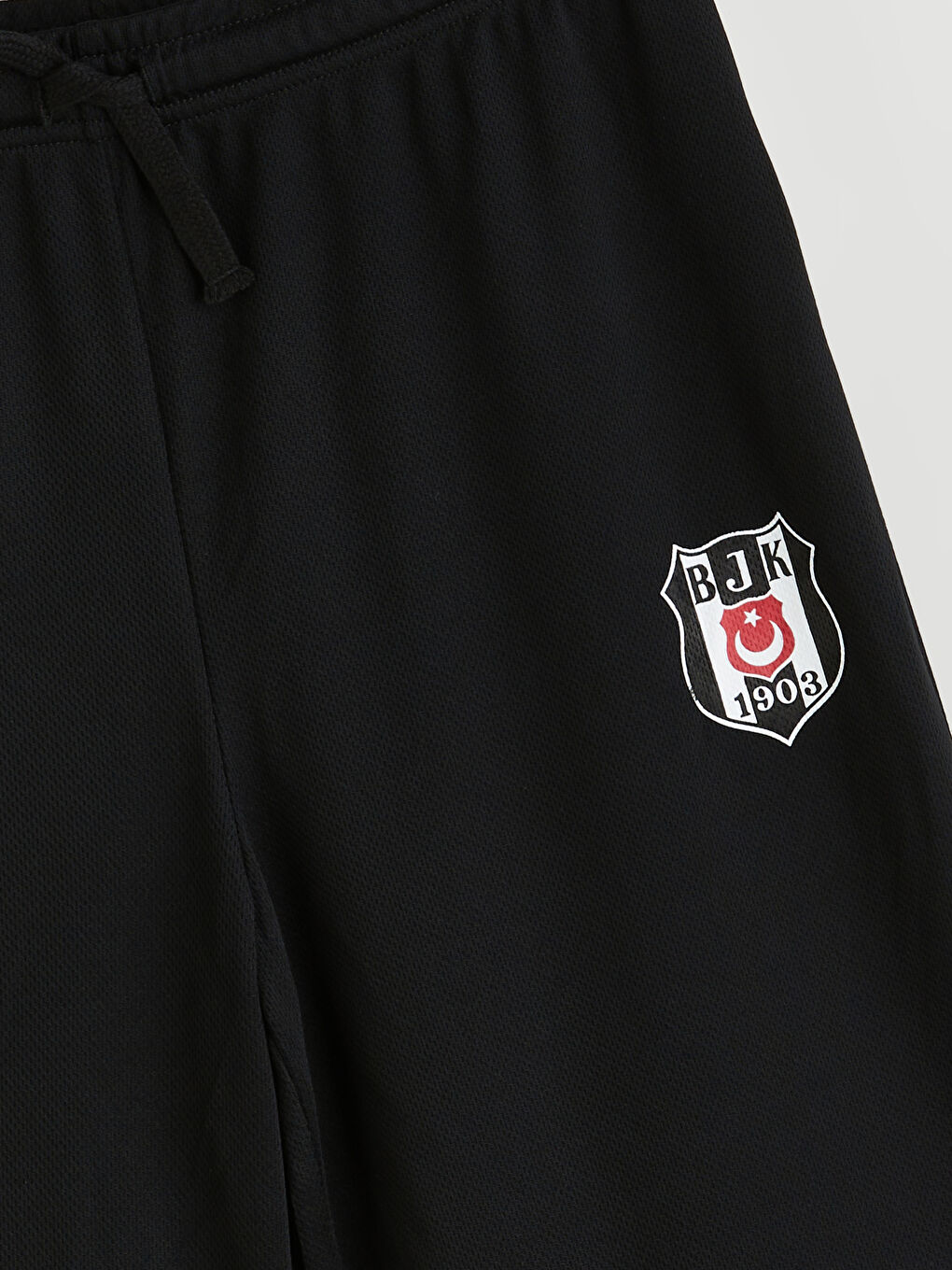 Siyah Bisiklet Yaka Beşiktaş Baskılı Erkek Çocuk Atlet ve Şort-5