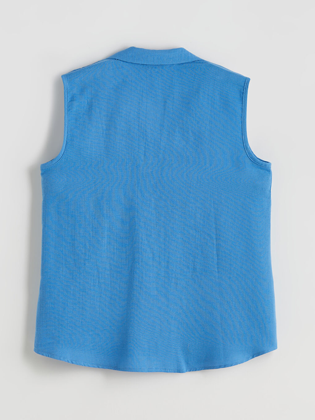 Mavi Müslin Kadın Gömlek-5