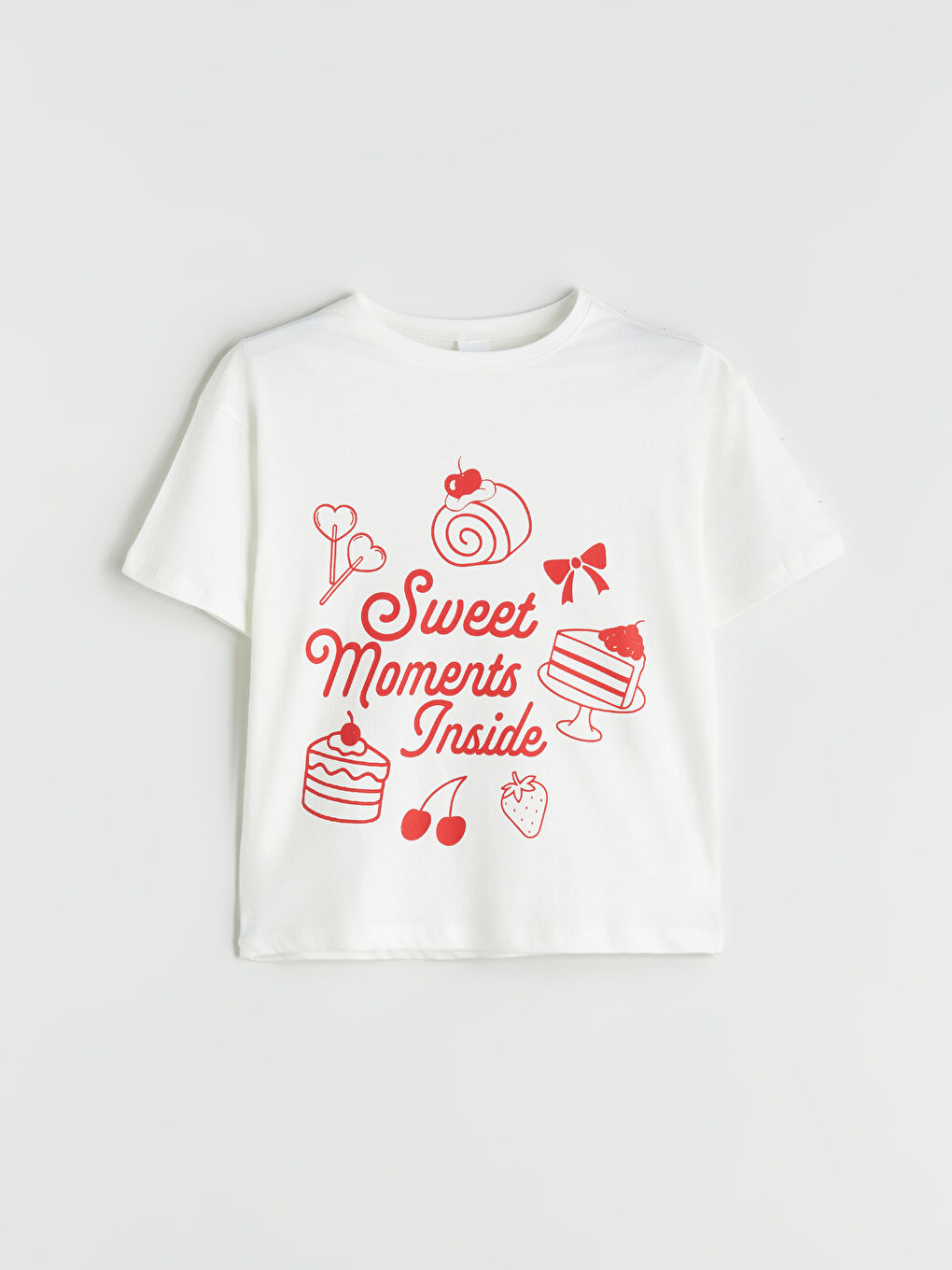 LCW Kids Crew Neck Girls' Shortie Pyjama Set -S5S470Z4-FFB