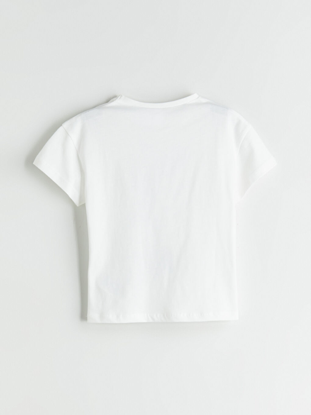 Ekru Bisiklet Yaka Kuromi Baskılı Kız Çocuk Tişört-4