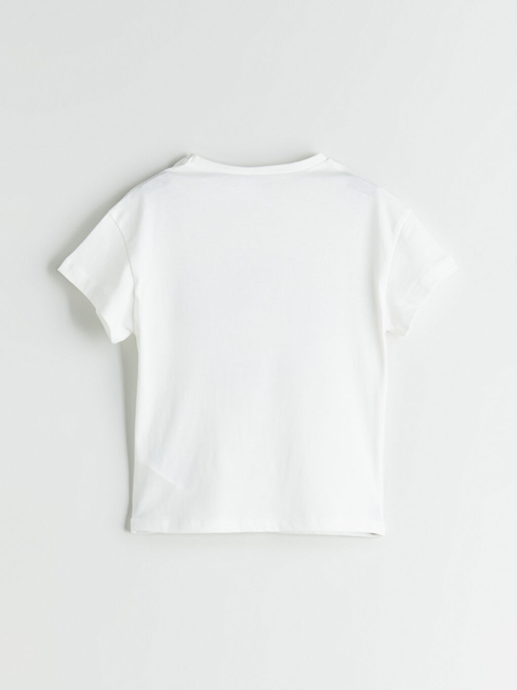 Ekru Bisiklet Yaka Kuromi Baskılı Kız Çocuk Tişört-4