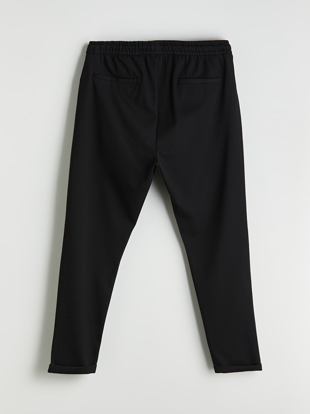 Siyah Standart Kalıp Erkek Pantolon-5