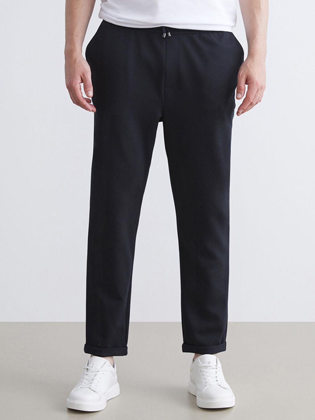 Lacivert Standart Kalıp Erkek Pantolon-1