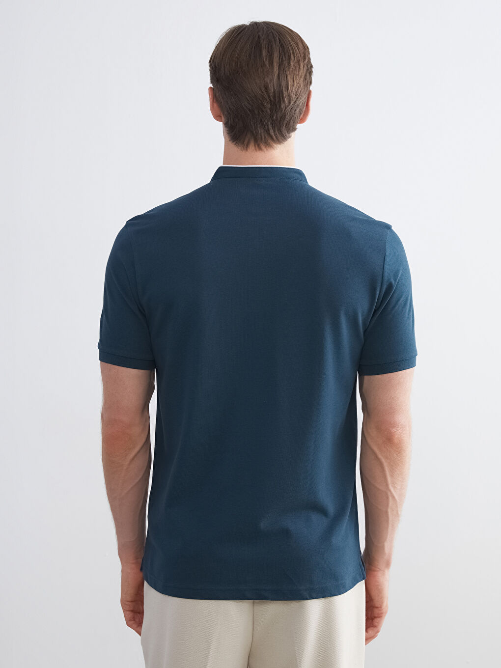 Petrol Hakim Yaka Pike Erkek Tişört-3