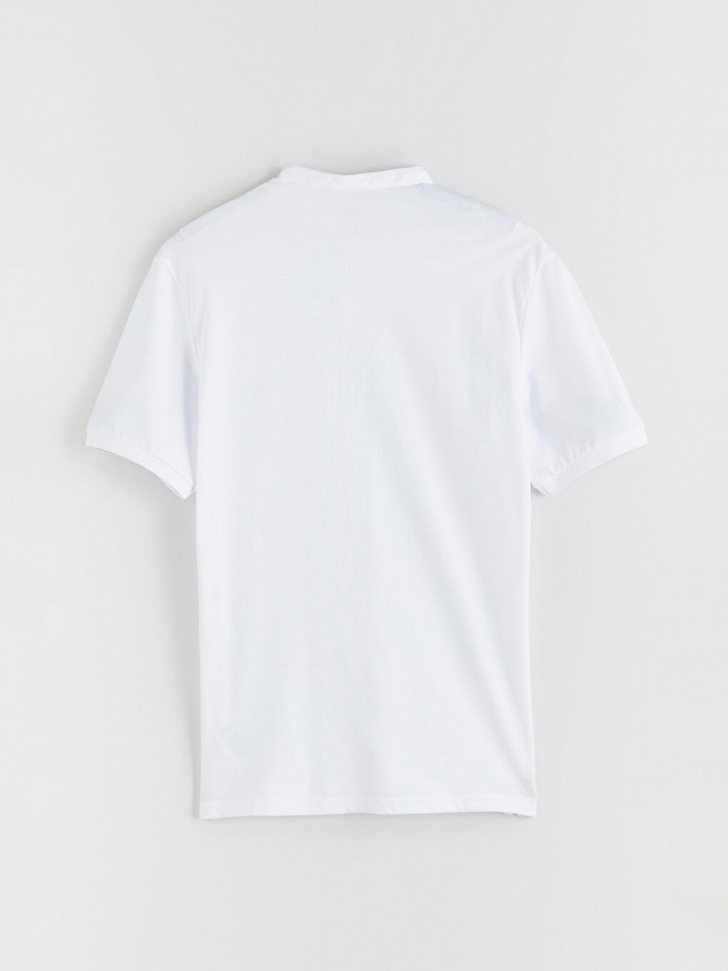 Beyaz Hakim Yaka Pike Erkek Tişört-6