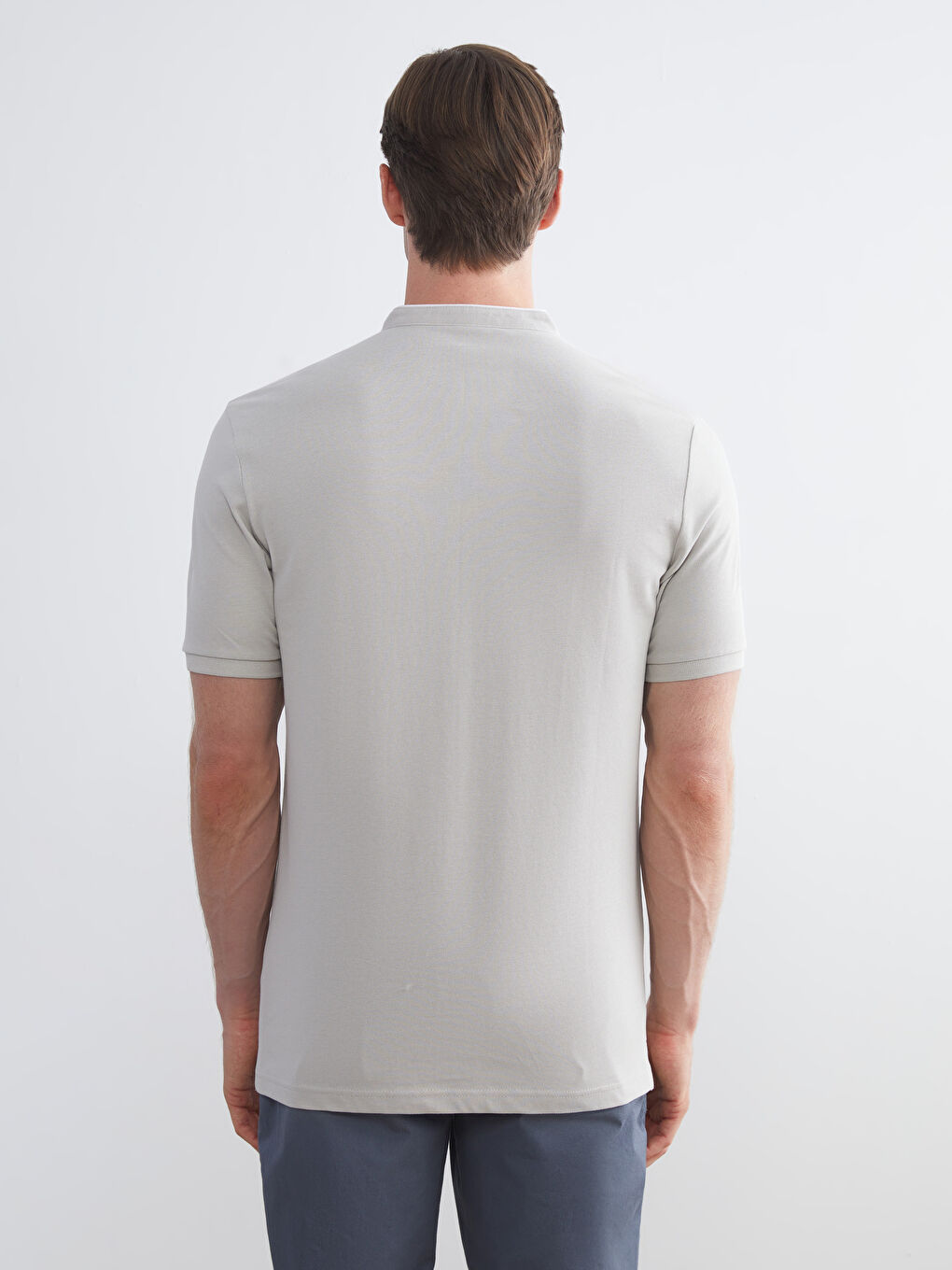 Grandad Collar Pique Men's T-Shirt-3