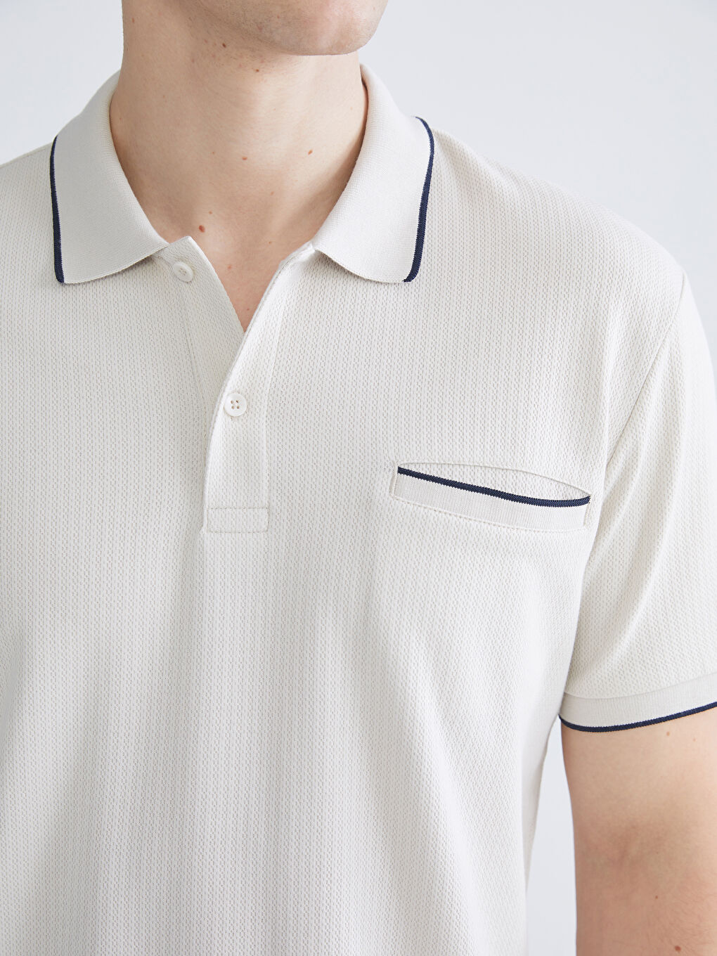 Bej Polo Yaka Erkek Tişört-2