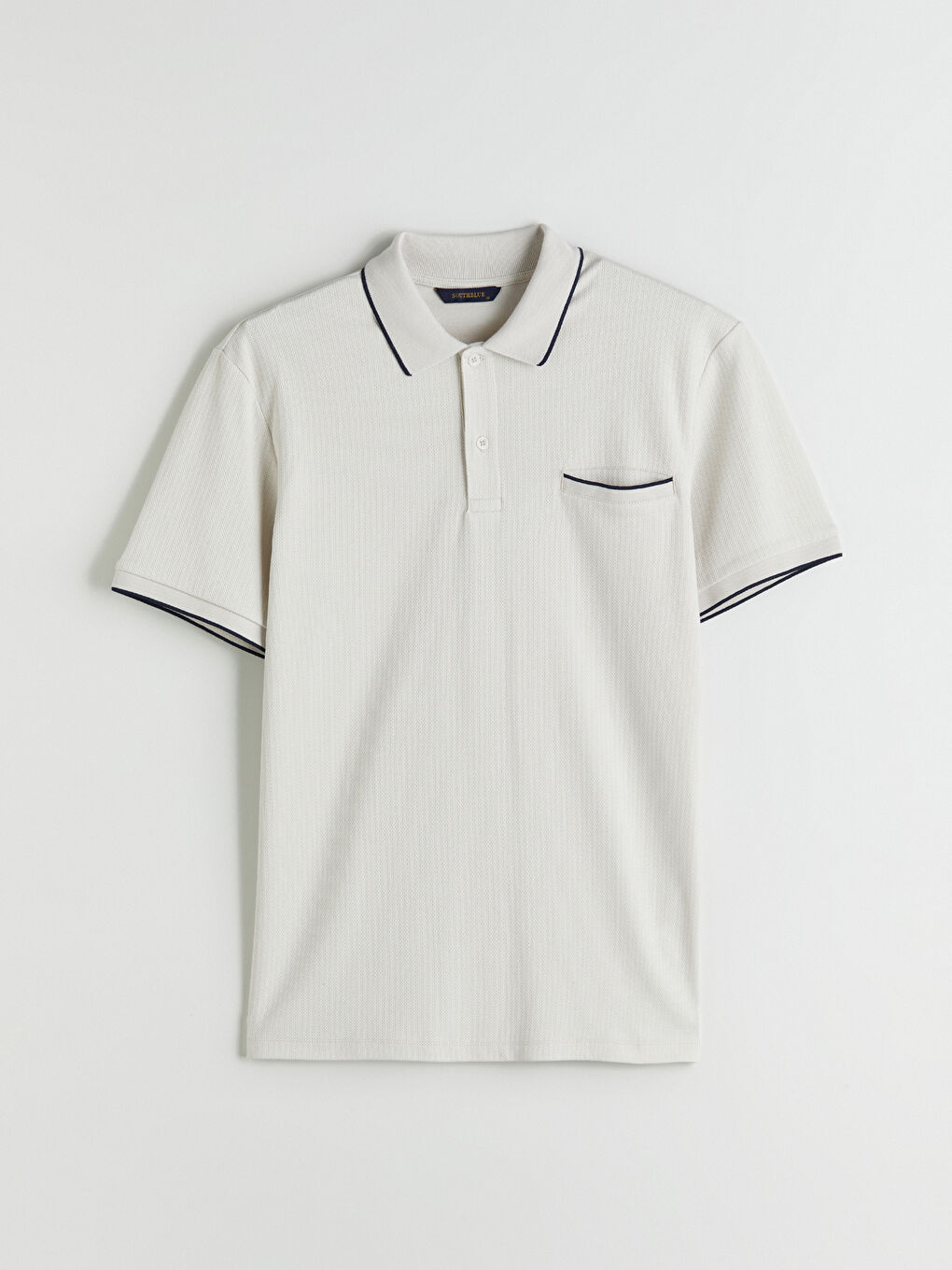 Bej Polo Yaka Erkek Tişört-4