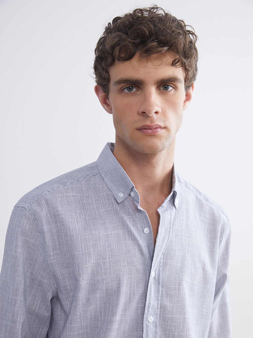 İndigo Regular Fit Uzun Kollu Poplin Erkek Gömlek-2