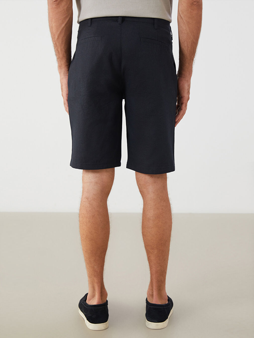 LCW Vision Standard Fit Linen Blend Men's Shorts -S5S534Z8-CVL