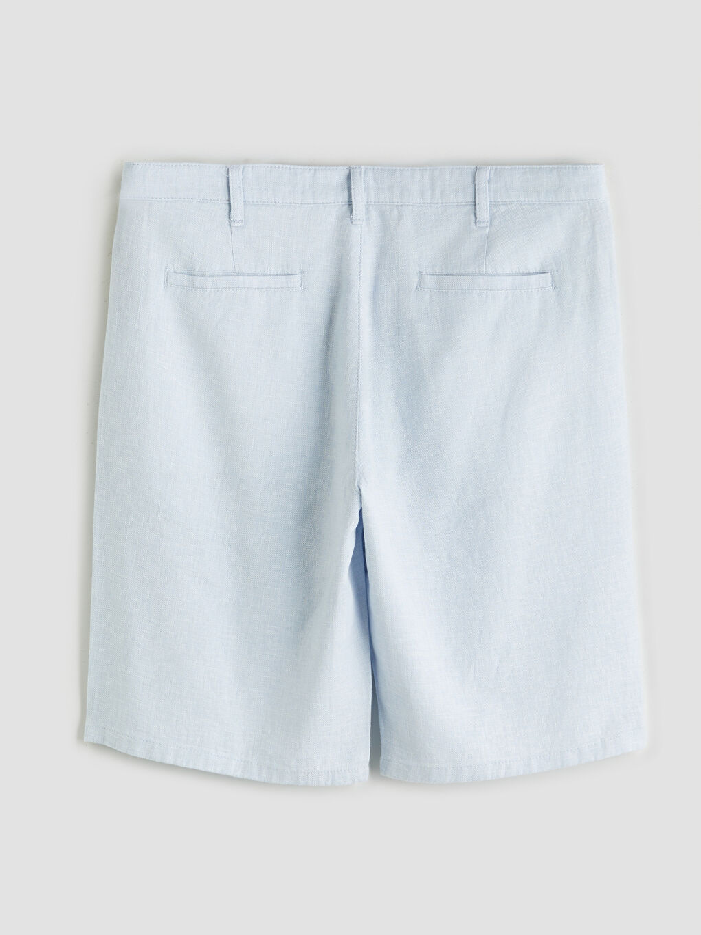 Shorts pour Hommes en Mélange de Lin à Coupe Standard-5