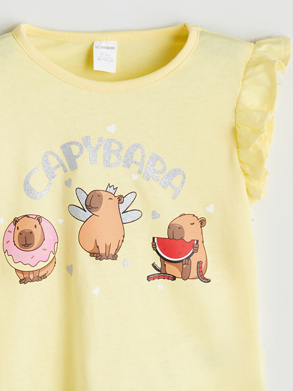 LCW Kids Crew Neck Printed Girls' T-Shirt -S5S541Z1-FRN