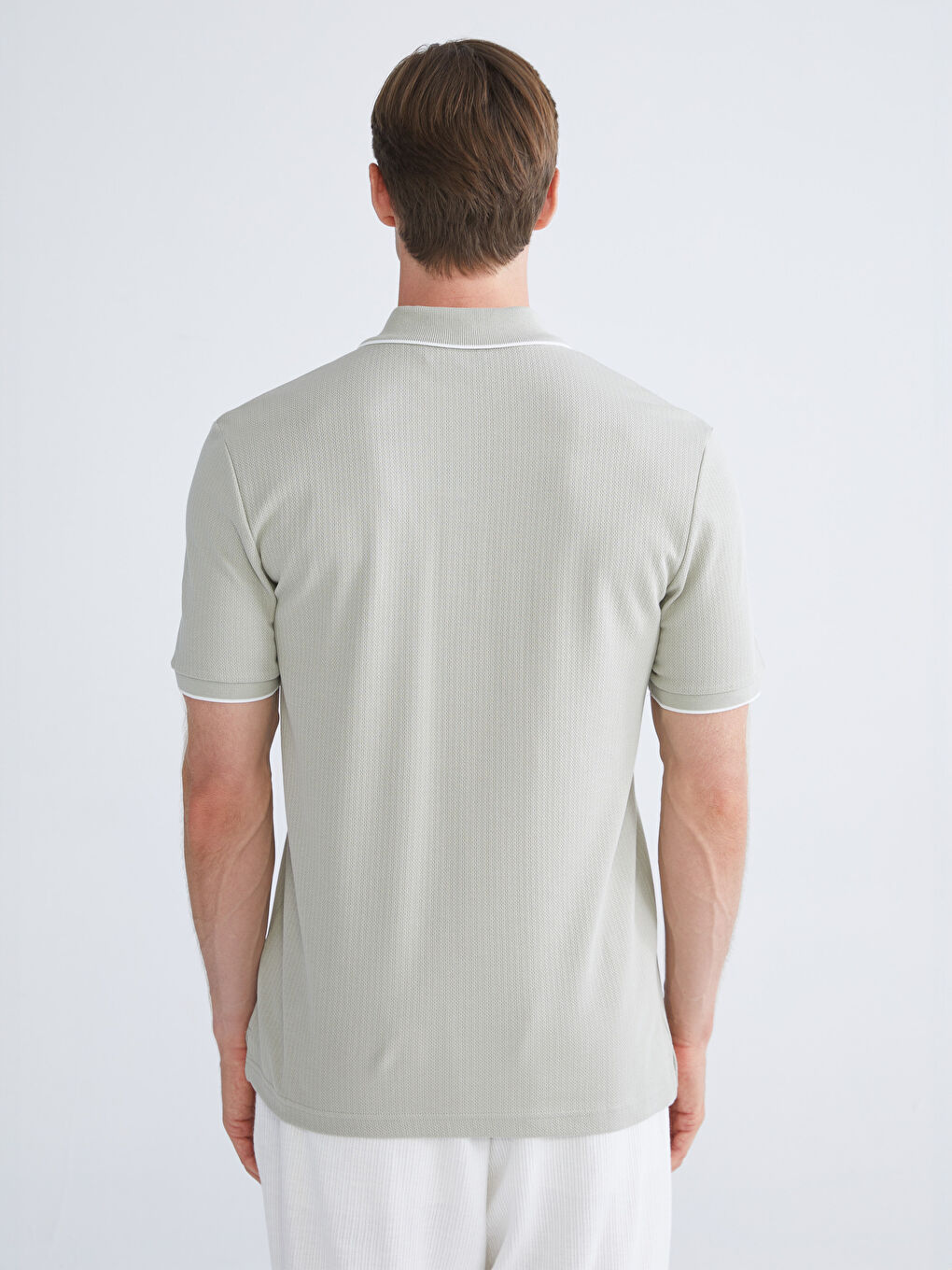 Yeşil Polo Yaka Erkek Tişört-3