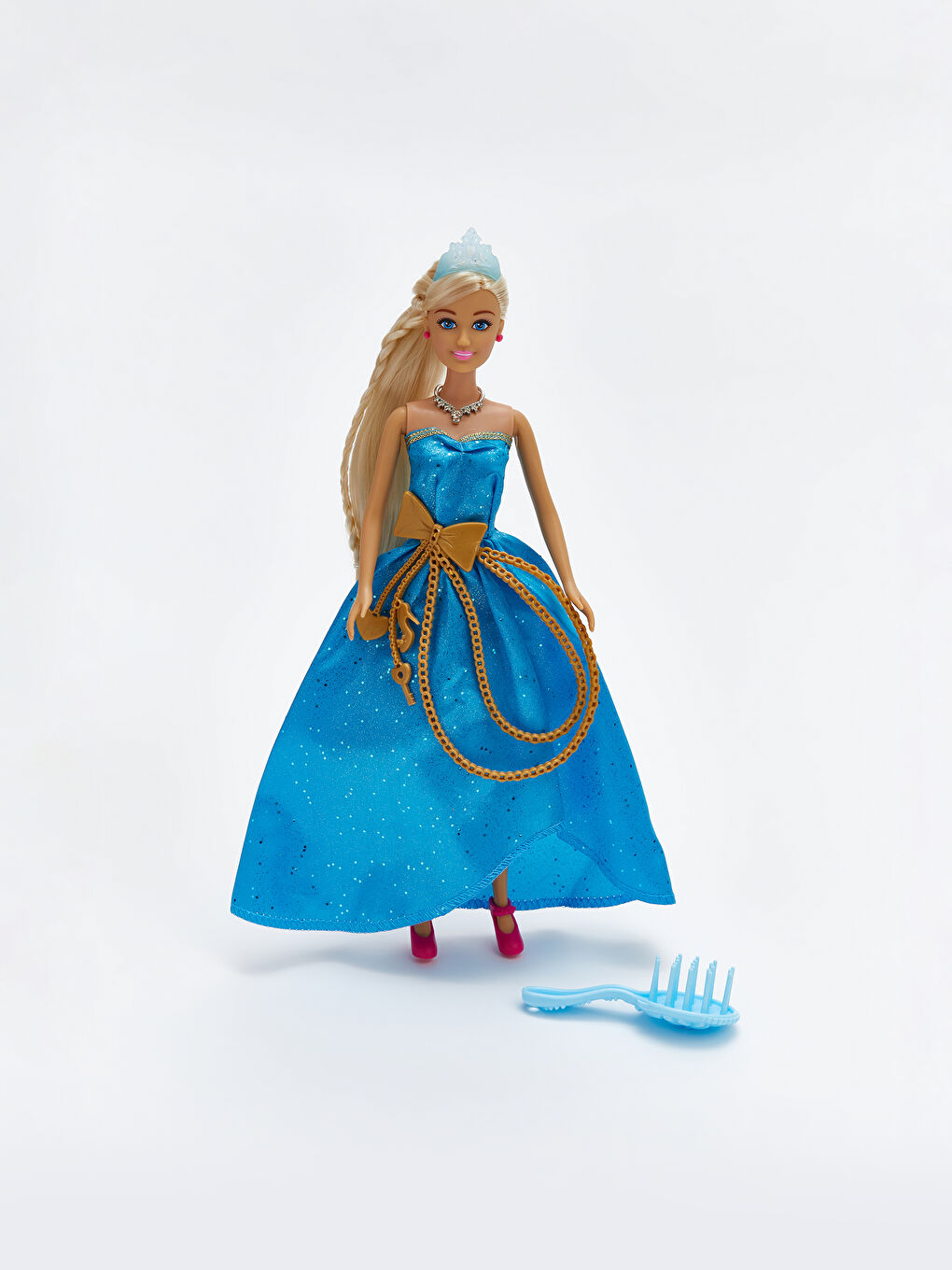 Alisha Prenses Uzun Saçlı Aksesuarlı Bebek Set-1