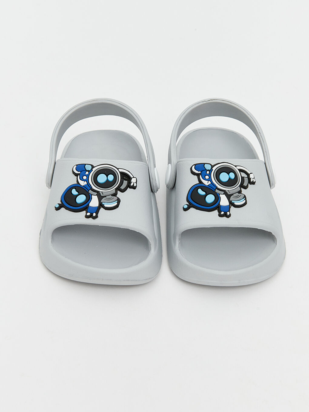 Gri Uzay Baskılı Erkek Bebek Plaj Sandaleti-2