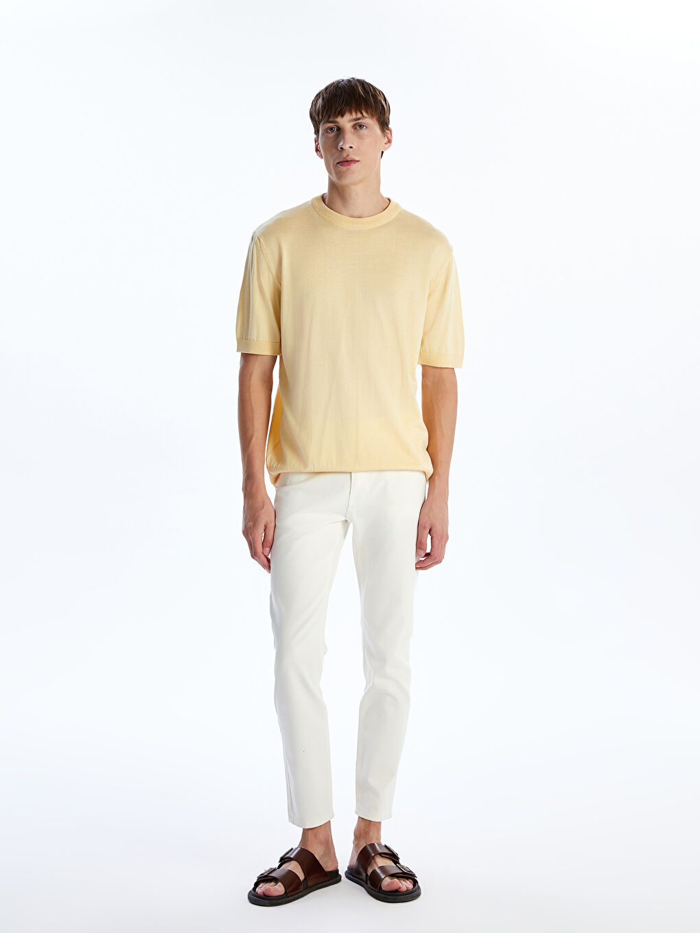 Beyaz 730 Havuç Kalıp Erkek Jean Pantolon