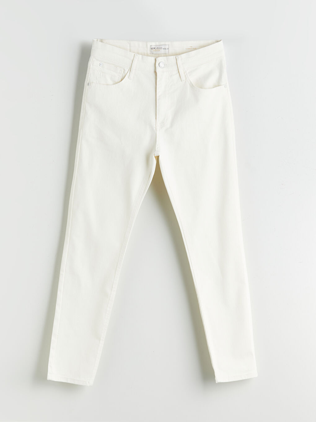 Beyaz 730 Havuç Kalıp Erkek Jean Pantolon-8