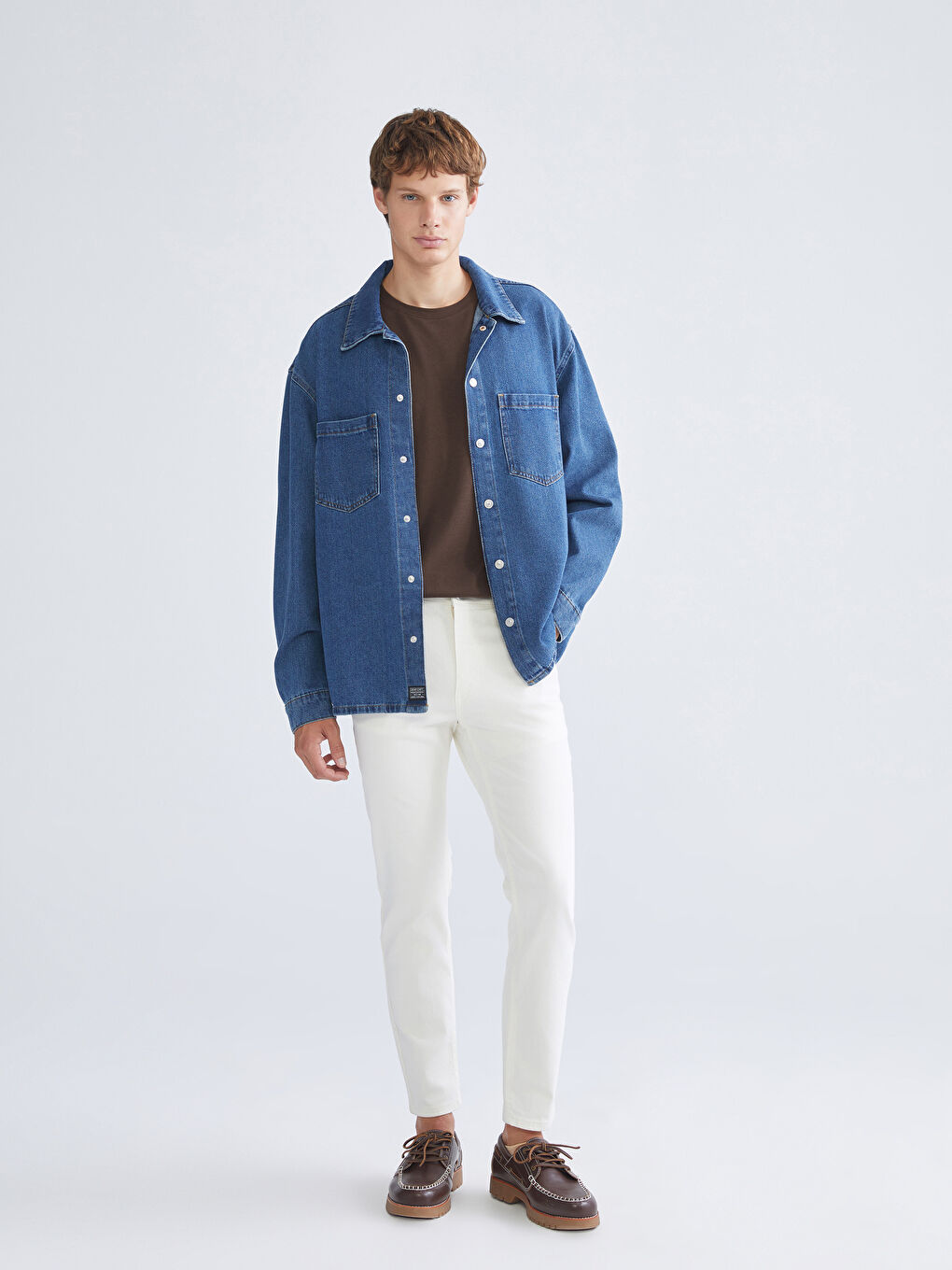 Beyaz 730 Havuç Kalıp Erkek Jean Pantolon-1