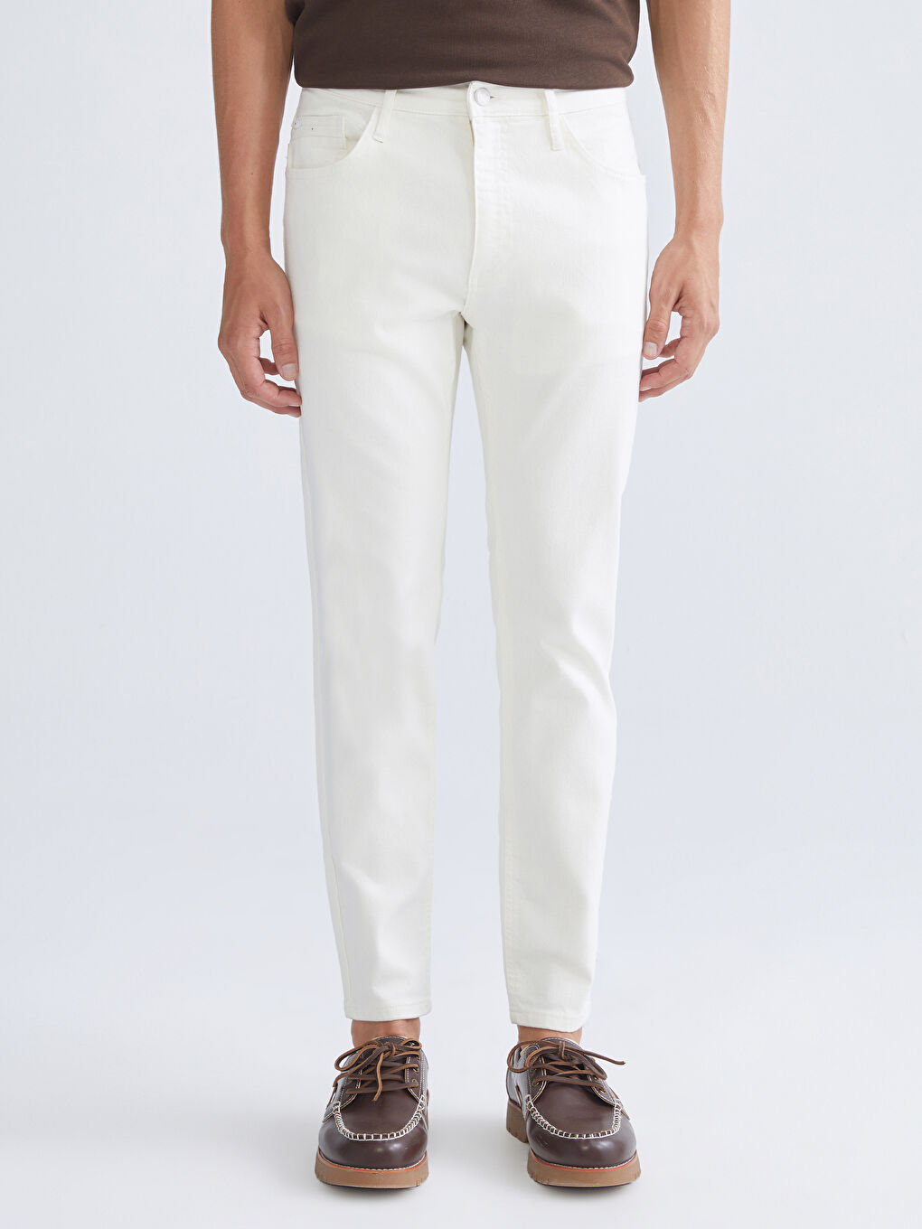 Beyaz 730 Havuç Kalıp Erkek Jean Pantolon-2