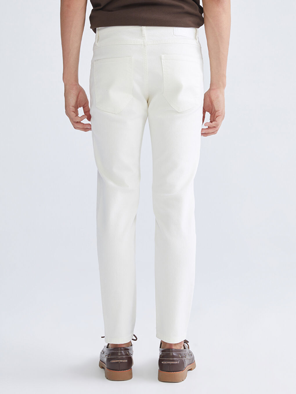 Beyaz 730 Havuç Kalıp Erkek Jean Pantolon-6