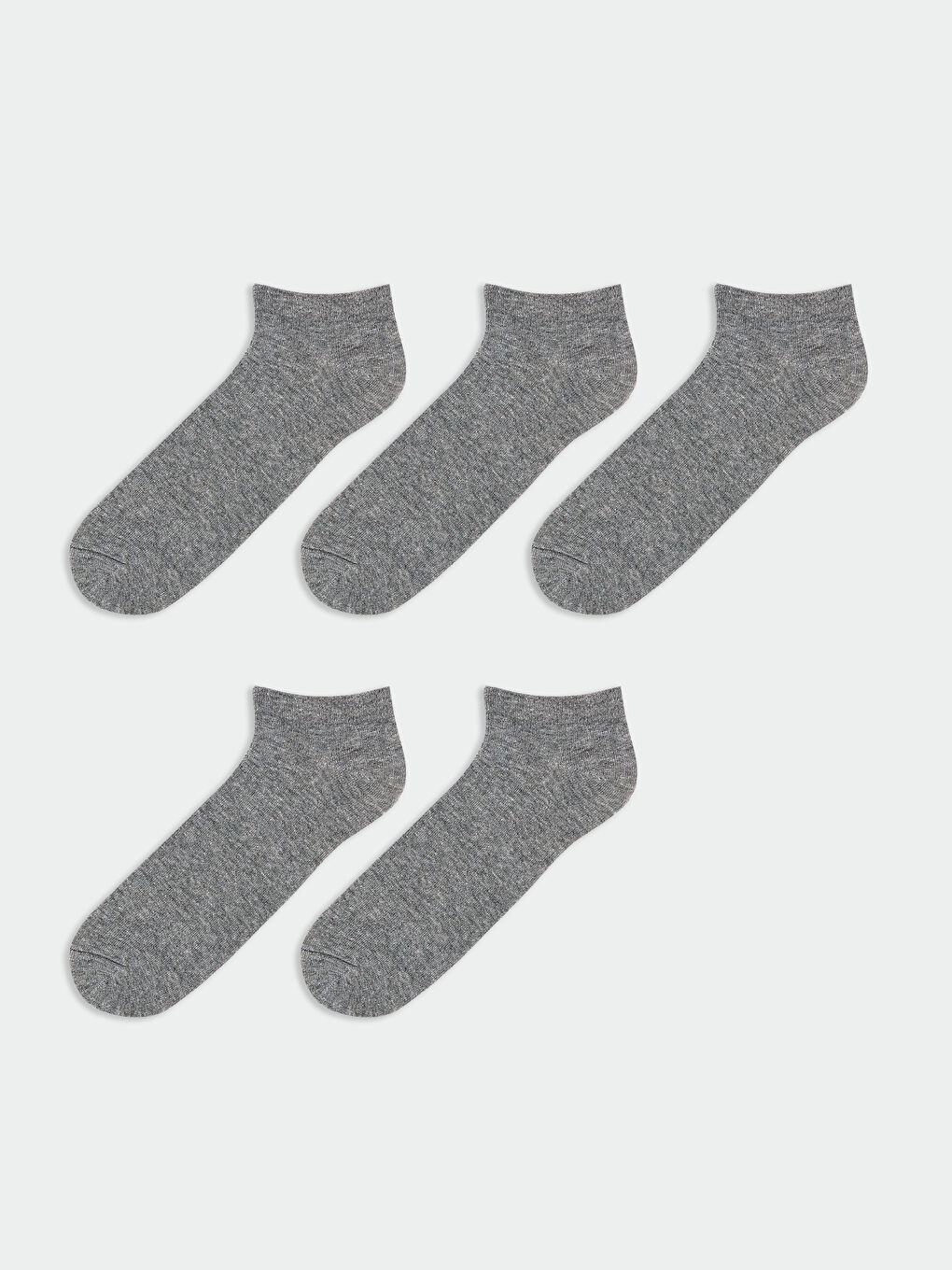 Gri Erkek Patik Çorap 5'li