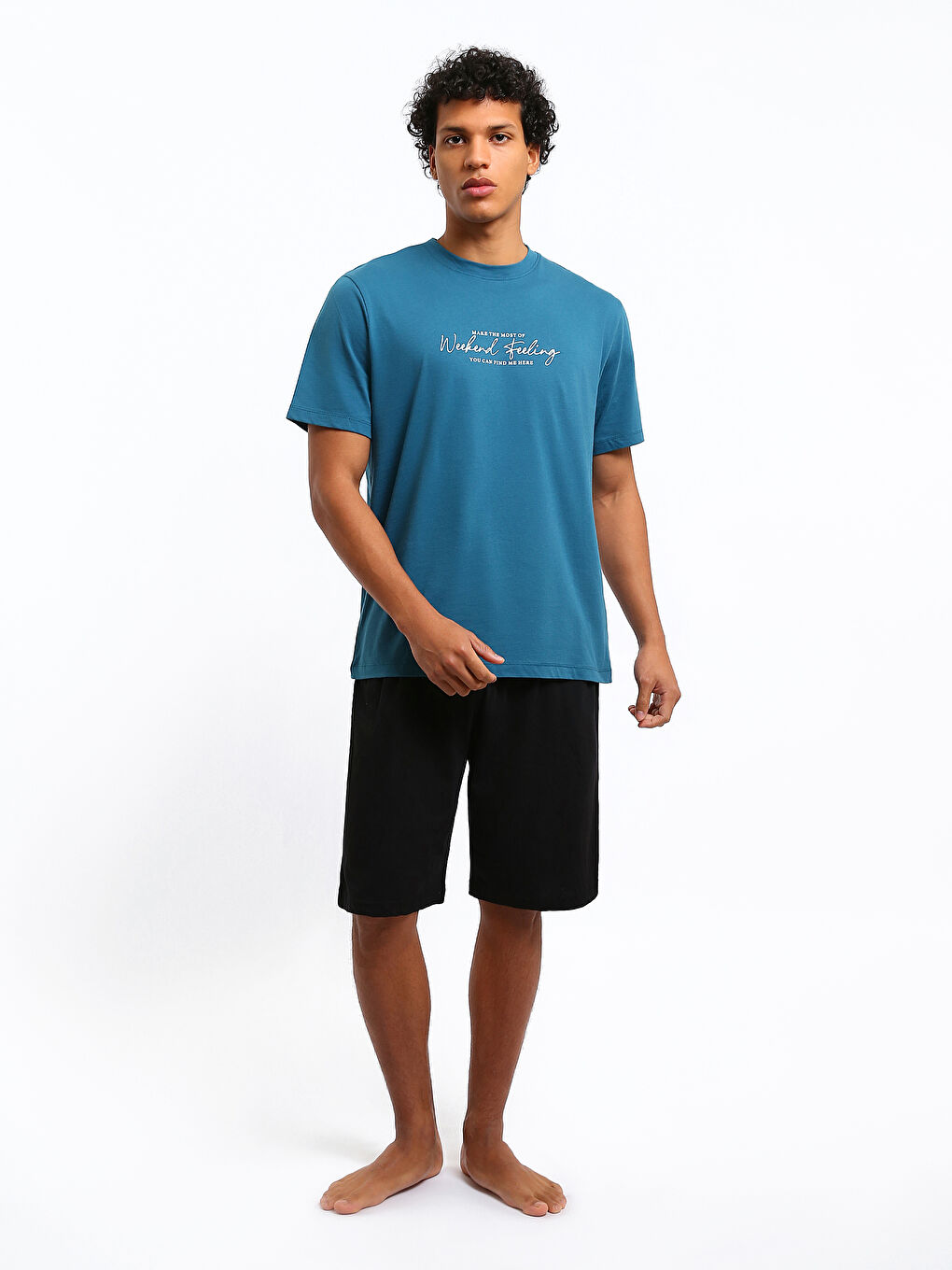 Regular Fit Men's Short Pyjama Set-1