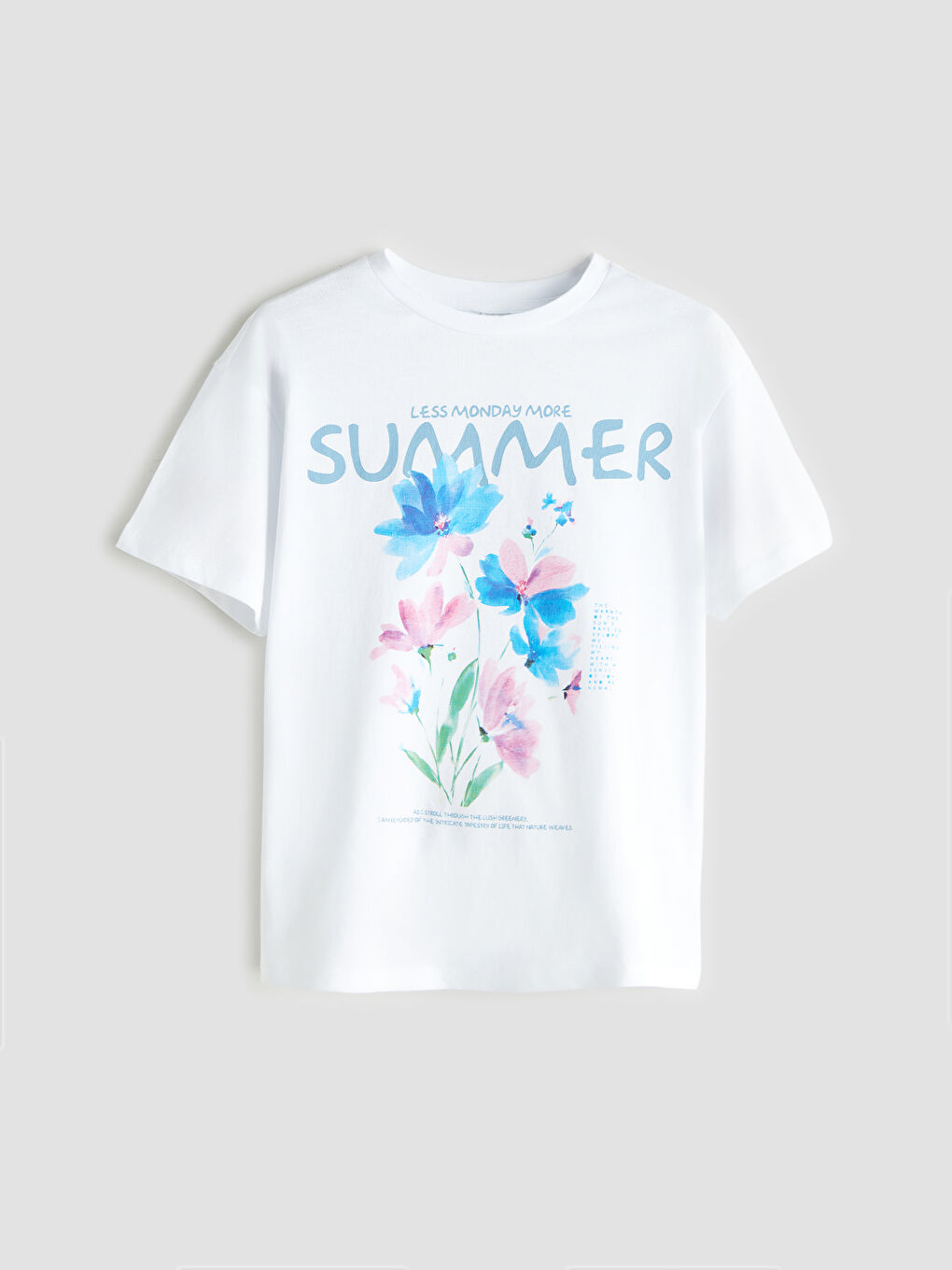 LCW Kids Crew Neck Printed Girls' T-Shirt -S5S665Z4-Q6K