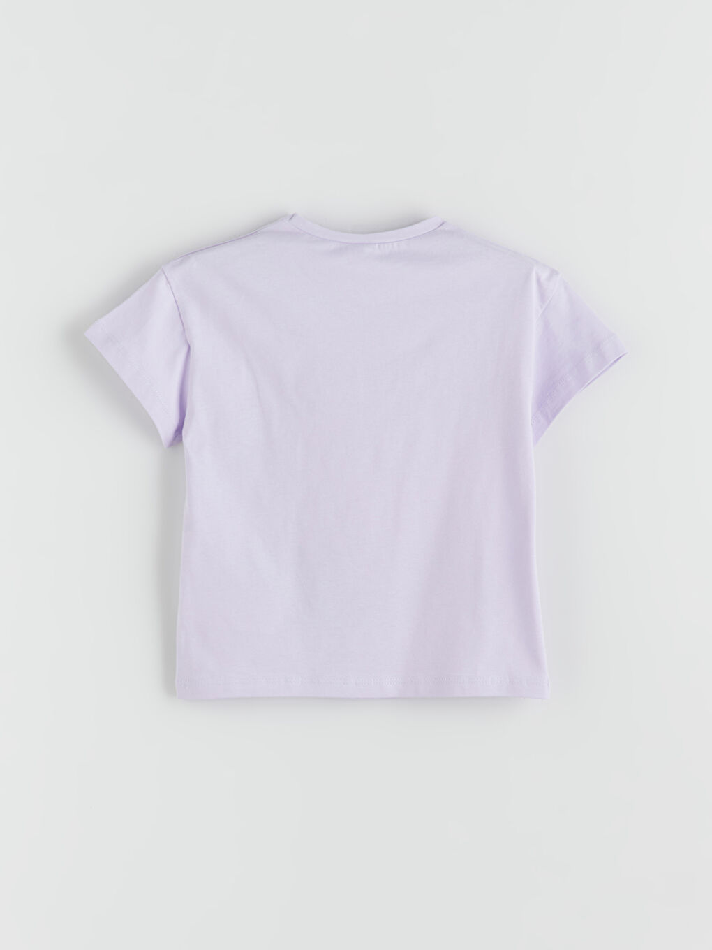 Lila Bisiklet Yaka Kuromi Baskılı Kız Çocuk Tişört-2