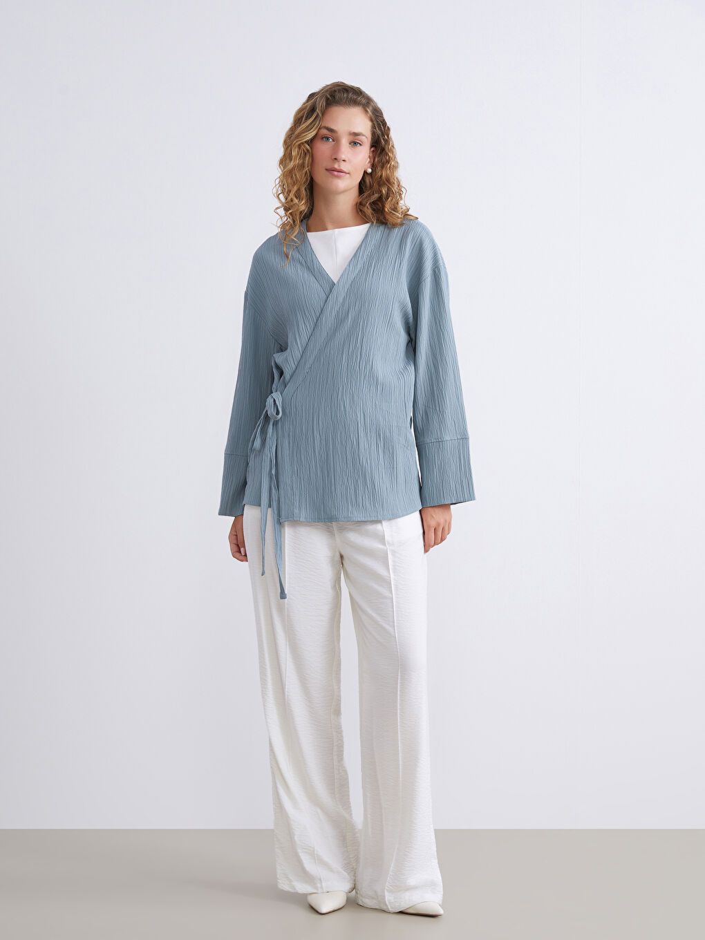 LCW Modest PLAVA Kimono Žena -S5S682Z8-1JX